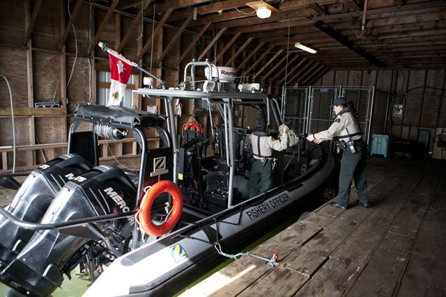 Getting ready to go on a vessel patrol. Photo by Trevor Meier