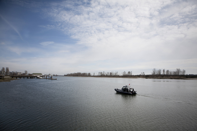 Enjoying the view along the mighty Fraser River. Photo by Trevor Meier