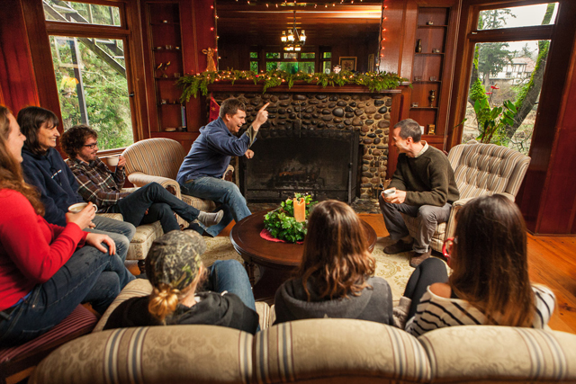 The Main House is a hub for teaching, discussion and prayer. We host conferences as well as personal <br>and small group retreats. Photo by Trevor Meier