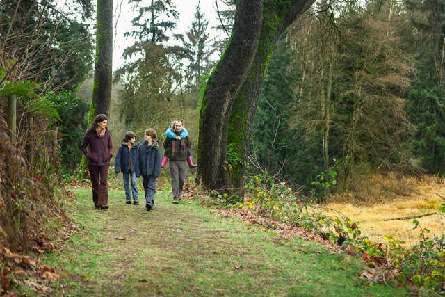 A network of trails on site introduces people to the ecosystem. Photo by Trevor Meier