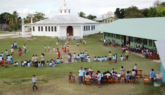 Game Day: A scene from the first school to adopt Sports Servants programs as their own by establishing an intramural program for all 550 children. Teachers, many without any sports background, were trained as coaches and have enjoyed serving the children in their new role as coach.