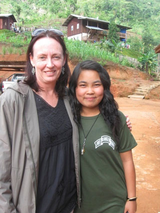 Claire with one of the medic students
