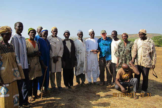 Village elders and Baptist church elders at the Koura Health Centre for the official start of construction