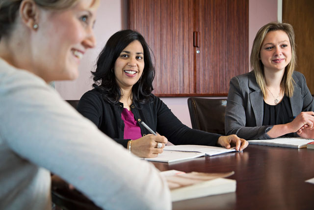 Racqel in a meeting. Photo by Virginia Quist