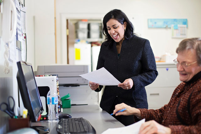 Working at the Dream Centre. Photo by Virginia Quist
